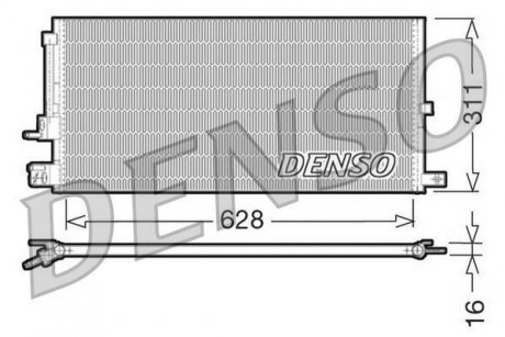 Фото автозапчасти радіатор кондиціонера Jaguar (C2S31605) DENSO DCN11007 (фото 1)