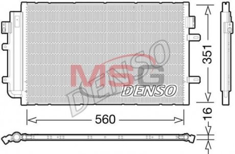 Конденсатор кондиціонера (з осушувачем) IVECO DAILY V, DAILY VI 2.3D/3.0CNG/3.0D 09.11- DENSO DCN12005 (фото 1)