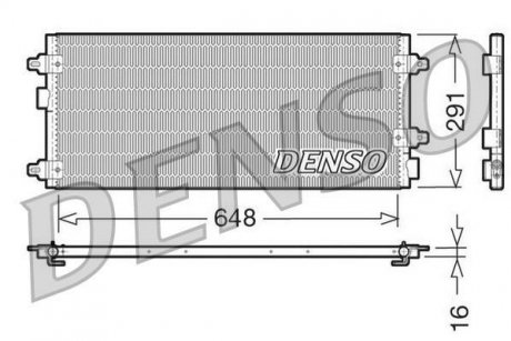 Радіатор кондиціонера 60660405 Fiat DENSO DCN13003