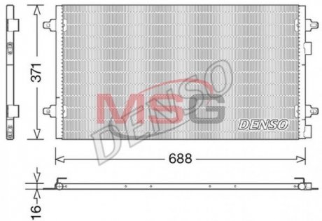 Фото автозапчасти радіатор кондиціонера Fiat (60678468) DENSO DCN13004