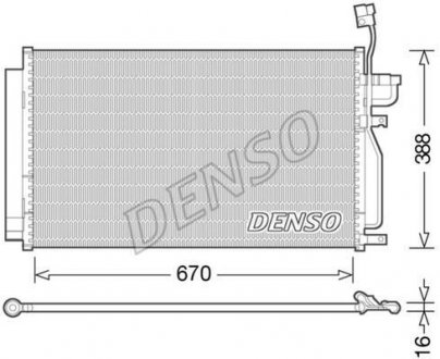 Радіатор кондиціонера General motors (20759647) DENSO DCN15002
