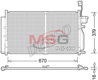 Радіатор кондиціонера General motors (20759648) DENSO DCN15003