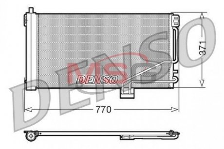Радіатор кондиціонера 2035000054 Mercedes benz DENSO DCN17014 (фото 1)