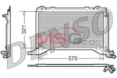 Радіатор кондиціонера Mercedes benz (2108300370) DENSO DCN17019