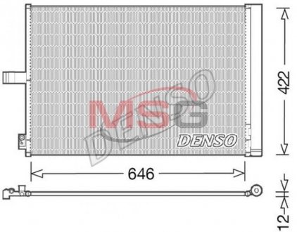 Радіатор кондиціонера 0995000354 Mercedes benz DENSO DCN17027 (фото 1)