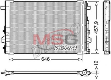 Радіатор кондиціонера 2465000054 Mercedes benz DENSO DCN17059 (фото 1)