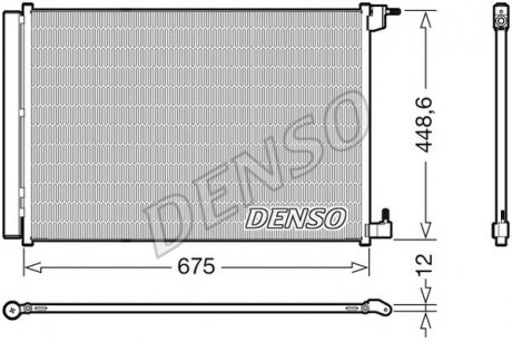 Радіатор кондиціонера Mercedes benz (0995000454) DENSO DCN17060 (фото 1)