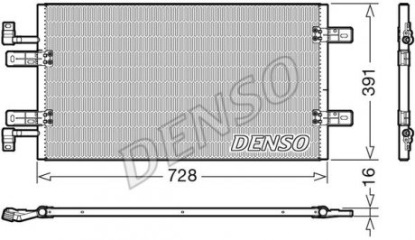 Радіатор кондиціонера Nissan (2765000Q0D) DENSO DCN20019 (фото 1)