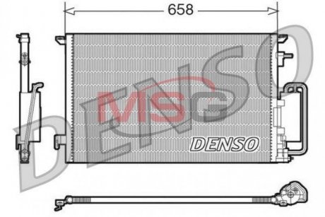 Фото автозапчасти радиатор кондиционера DENSO DCN20032