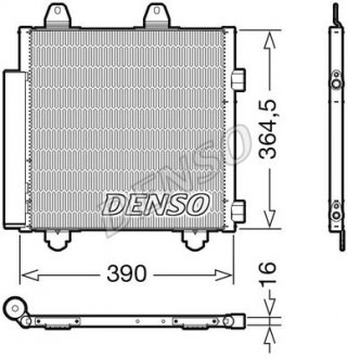 Радіатор кондиціонера 88450YV020 Peugeot DENSO DCN21033