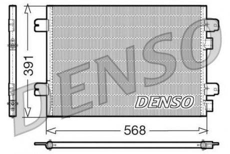 Радіатор кондиціонера Renault (8200182361) DENSO DCN23011