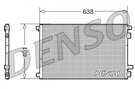 Радіатор кондиціонера 8200115543 Renault DENSO DCN23012
