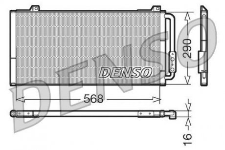 Радіатор кондиціонера JRB100310 Rover group DENSO DCN24001