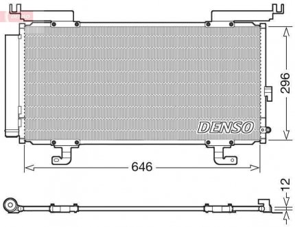 Конденсатор кондиціонера (з осушувачем) SUBARU OUTBACK 2.0D/2.5 03.15- DENSO DCN36004 (фото 1)