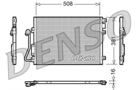 Радіатор кондиціонера 6001550660 Dacia DENSO DCN37001 (фото 1)