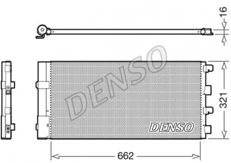 Радіатор кондиціонера 8200880551 Dacia DENSO DCN37003 (фото 1)