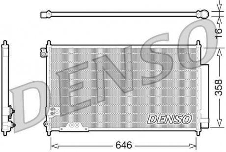 Радіатор кондиціонера Honda (80101SEFE11) DENSO DCN40009