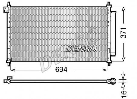Радіатор кондиціонера Honda (80110TR0A01) DENSO DCN40012 (фото 1)
