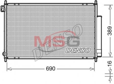 Радіатор кондиціонера Honda (80110SEA003) DENSO DCN40016 (фото 1)