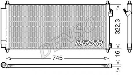 Радіатор кондиціонера 80110TF0G01 Honda DENSO DCN40026 (фото 1)
