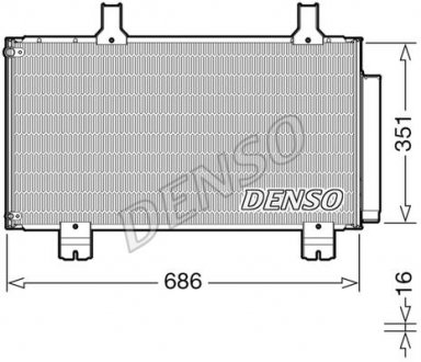 Конденсатор кондиціонера HONDA Accord VIII 08 DENSO DCN40028 (фото 1)