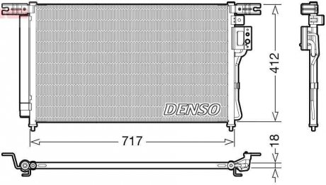 Радіатор кондиціонера 976062B000 Hyundai DENSO DCN41008 (фото 1)