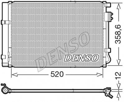 Радіатор кондиціонера 976061R000 Hyundai DENSO DCN41011