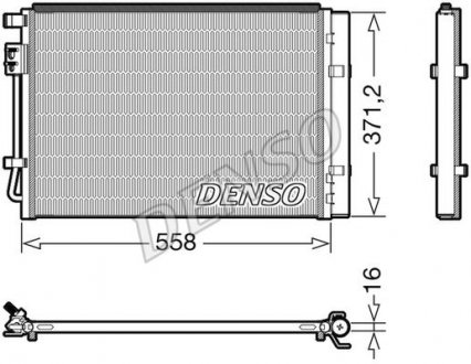 Радіатор кондиціонера 97606C8000 Hyundai DENSO DCN41015