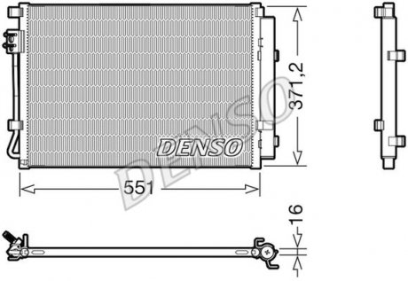 Радіатор кондиціонера Hyundai (976061W000) DENSO DCN41022
