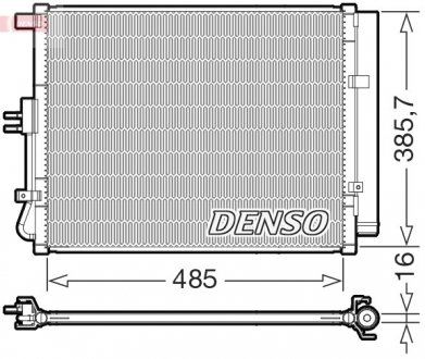 Радіатор кондиціонера 97606B2500 Hyundai DENSO DCN43007