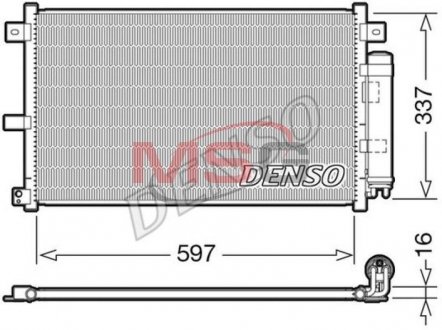 Конденсатор кондиціонера (з осушувачем) MAZDA MX-5 III 1.8/2.0 03.05-12.14 DENSO DCN44001