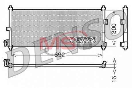 Радіатор кондиціонера Nissan (92100BM405) DENSO DCN46011 (фото 1)