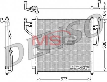 Фото автозапчасти конденсатор кондицiонера INFINITI/NISSAN QX56/Armada/Titan "03-08 DENSO DCN46017