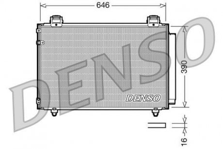 Радіатор кондиціонера 8845005100 Toyota DENSO DCN50024