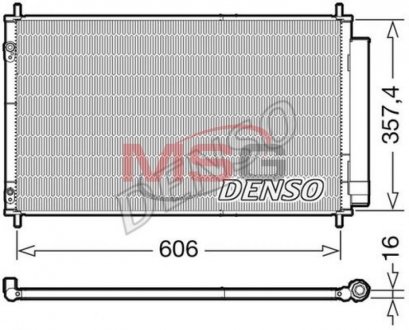 Радіатор кондиціонера Toyota (884600D220) DENSO DCN50058 (фото 1)