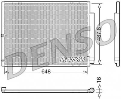 Конденсатор кондиціонера (з осушувачем) LEXUS RX 3.0 05.03-12.08 DENSO DCN51001 (фото 1)
