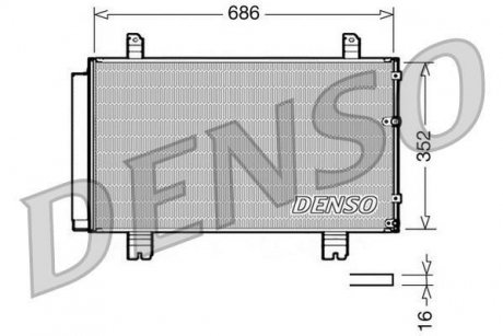 Радіатор кондиціонера Lexus (8846053030) DENSO DCN51002 (фото 1)