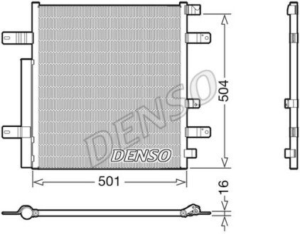 Фото автозапчасти радіатор кондиціонера DENSO DCN99054