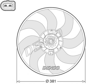 L вентилятор радіатора AUDI A4 B8, A6 ALLROAD C7, A6 C7 1.8-3.0D 11.07-09.18 DENSO DER02006 (фото 1)