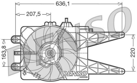 Фото автозапчасти вентилятор, охлаждение двигателя DENSO DER09014