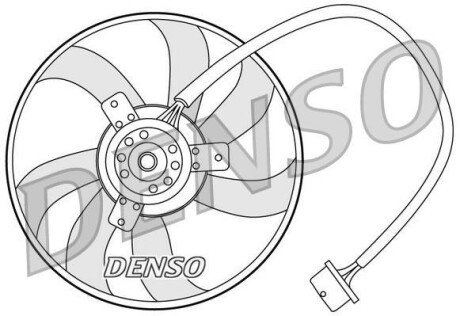 Фото автозапчастини вентилятор, охлаждение двигателя DENSO DER32003