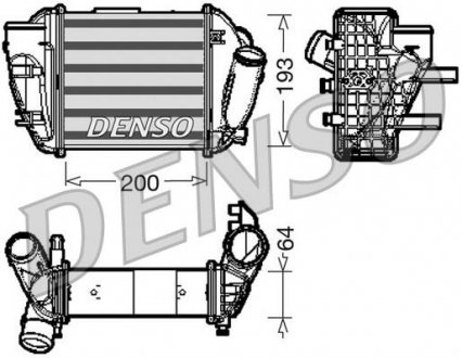 Охолоджувач впускного повітря AUDI A4 B6 2.5D 11.00-12.05 DENSO DIT02005