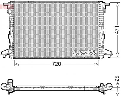 Радиатор двигателя AUDI A4 B9, A5, Q5, Q7 1.4/2.0/2.0D 05.15- DENSO DRM02043 (фото 1)