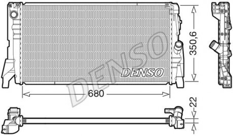 Радіатор двигуна MINI (F55) 1.2 06.14-10.17 DENSO DRM05118 (фото 1)