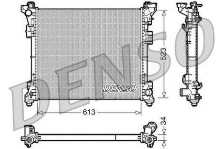 Фото автозапчасти радіатор, охолодження двигуна DENSO DRM06006