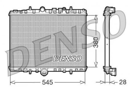 Фото автозапчасти радиатор, охлаждение двигателя DENSO DRM07056