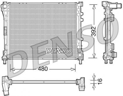 Фото автозапчасти радіатор, охолодження двигуна DENSO DRM09087