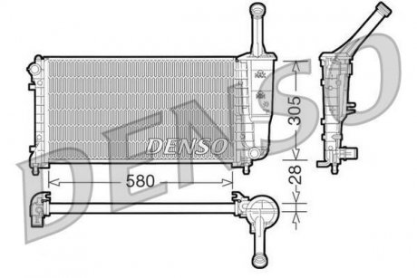Радиатор, охлаждение двигателя DENSO DRM09106 (фото 1)