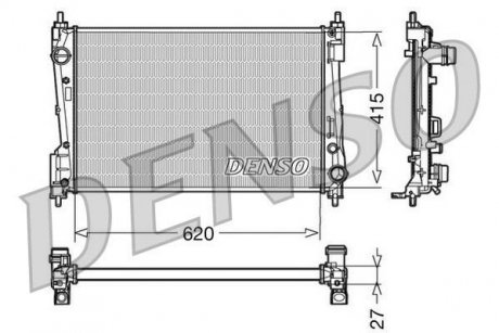 Фото автозапчасти радіатор, охолодження двигуна DENSO DRM09110