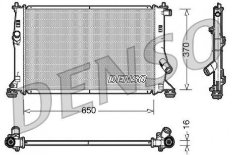 Фото автозапчастини радіатор, охолодження двигуна DENSO DRM10076